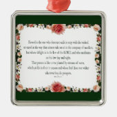 Psalm 1:1-3, geblesseerd is het metalen ornament (Voorkant)