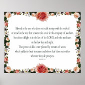 Psalm 1:1-3, geblesseerd is het poster (Voorkant)