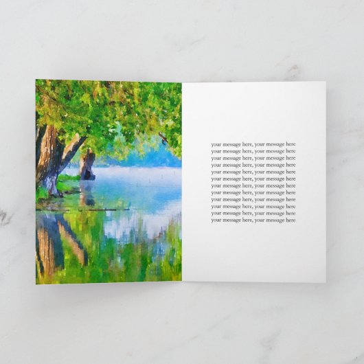 Psalm 1:1-3 Gezegend is de man Christelijke Groet Kaart (Binnen)