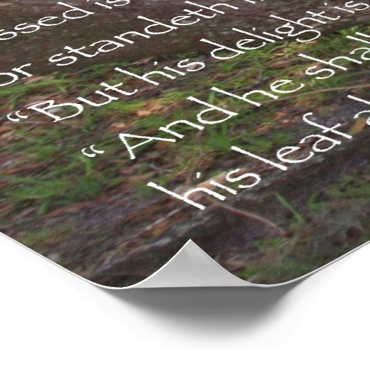 Psalm 1:1-3 het Poster van de Manuscript (Hoek)