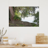 Psalm 1:1-3 het Poster van de Manuscript (Keuken)