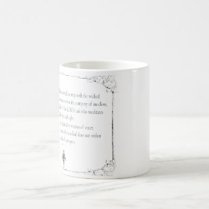Psalm 1-1-3, loop niet in Stap met Kleuren, Magische Mok