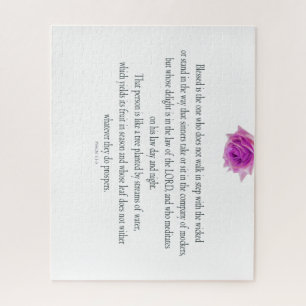 PSALM 1:1-3 met Paarse ventilator Legpuzzel