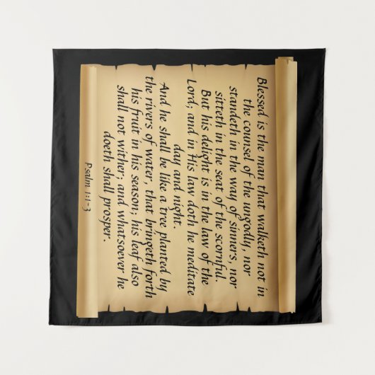 Psalm 1:1-3 wandkleed (Voorkant (horizontaal))