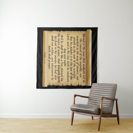 Psalm 1:1-3 wandkleed (In Situ (horizontaal))