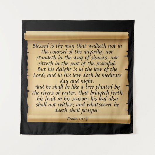Psalm 1:1-3 wandkleed (Voorkant)