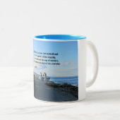 Psalm 1:1 Gezegeld is het man dat walketh niet... Tweekleurige Koffiemok (Voorkant rechts)