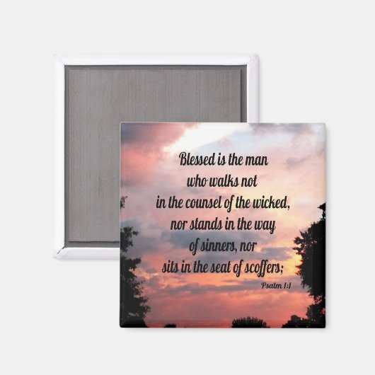 Psalm 1:1 magneet (Voorkant / Achterkant)