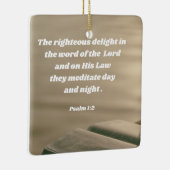 Psalm 1:2 Verse bijbel Keramisch Ornament (Rechts)