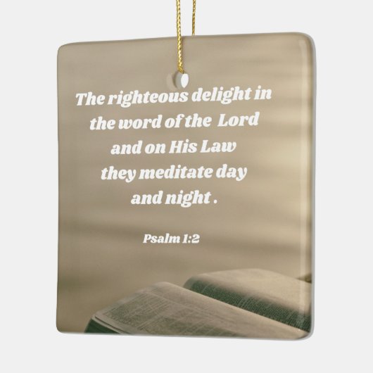 Psalm 1:2 Verse bijbel Keramisch Ornament (Links)