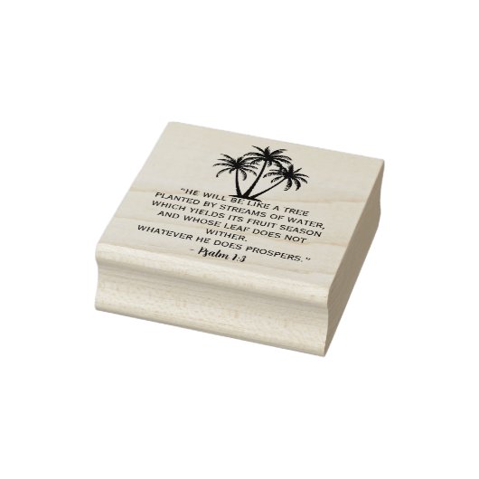 Psalm 1:3 Palm Tree Rubberstempel (Stempel)