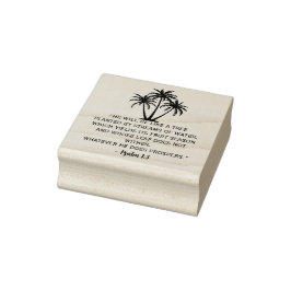 Psalm 1:3 Palmboom Rubberstempel