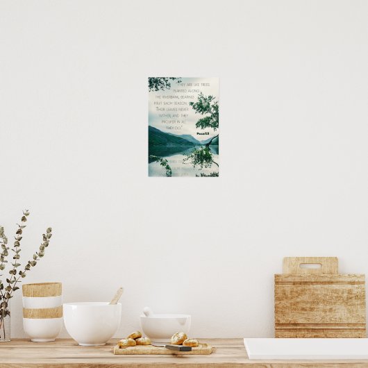 Psalm 1:3 poster (Keuken)