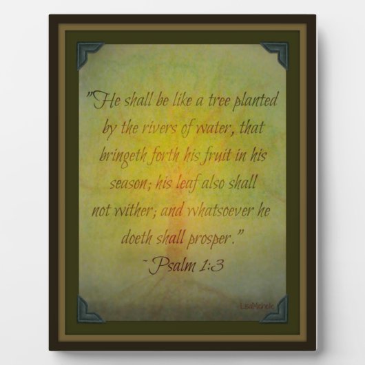 Psalm 1:3 Schrift Fotoplaat (Voorkant)