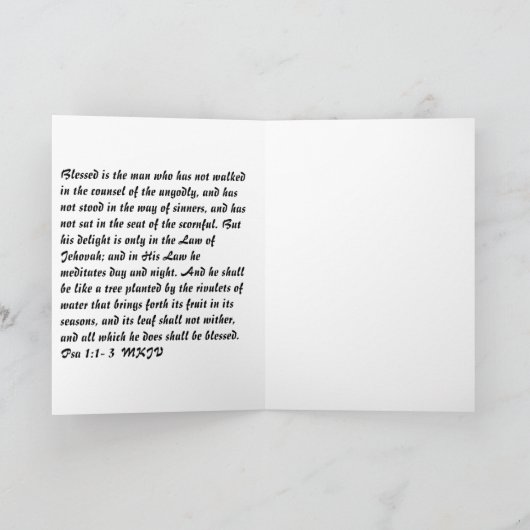 Psalm 1 Aanmoediging Kaart (Binnen)