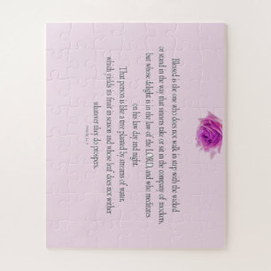 Psalm 1, Bless the One not, Pink Flower Legpuzzel