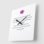 Psalm 1, Bless the One not, Pink Flower Vierkante Klok (Hoek)