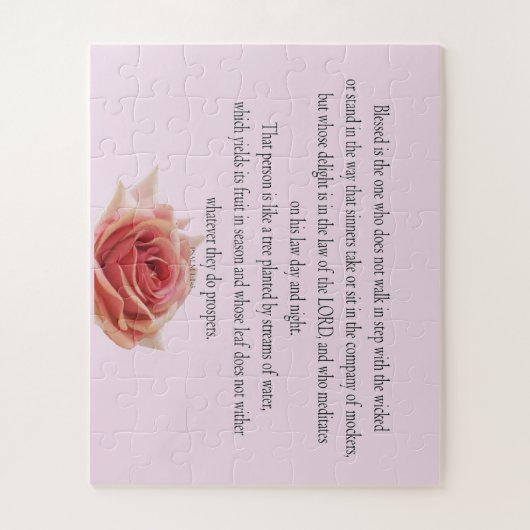 Psalm 1, dag en nacht, waterstromen, legpuzzel (Verticaal)