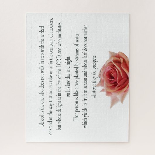 Psalm 1, dag en nacht, waterstromen, legpuzzel (Verticaal)