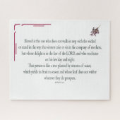 Psalm 1, dag en nacht, waterstromen, legpuzzel (Horizontaal)