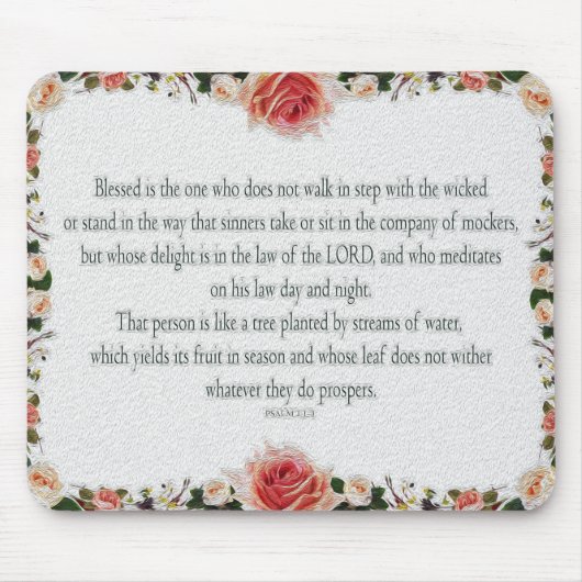 Psalm 1, dag en nacht, waterstromen, muismat (Voorkant)