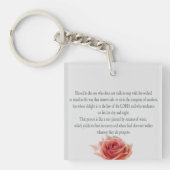 Psalm 1, dag en nacht, waterstromen, sleutelhanger (voorkant)