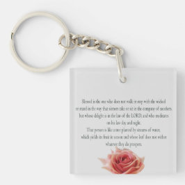 Psalm 1, dag en nacht, waterstromen, sleutelhanger