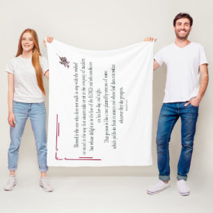 Psalm 1: De weg van de rechtvaardige Fleece Deken