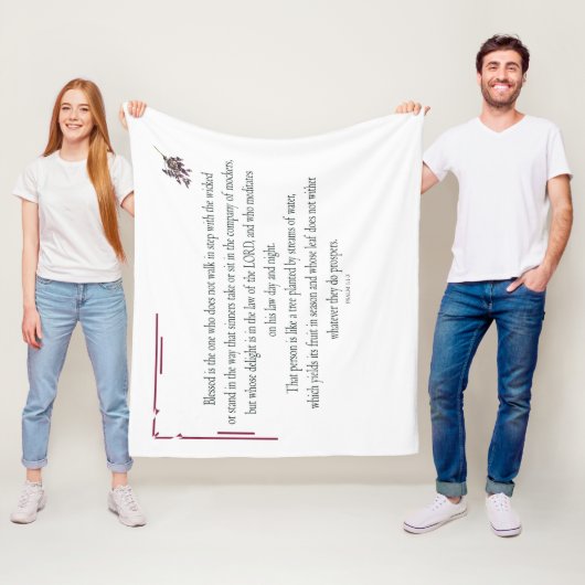 Psalm 1: De weg van de rechtvaardige Fleece Deken (In situ)