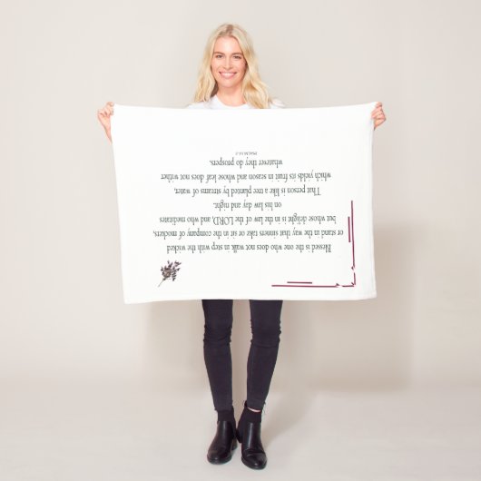 Psalm 1: De weg van de rechtvaardige Fleece Deken (In situ)