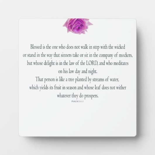 Psalm 1: De weg van de rechtvaardige Fotoplaat (Voorkant)