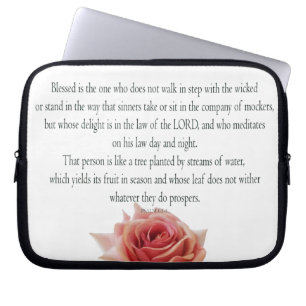 Psalm 1: De weg van de rechtvaardige Laptop Sleeve