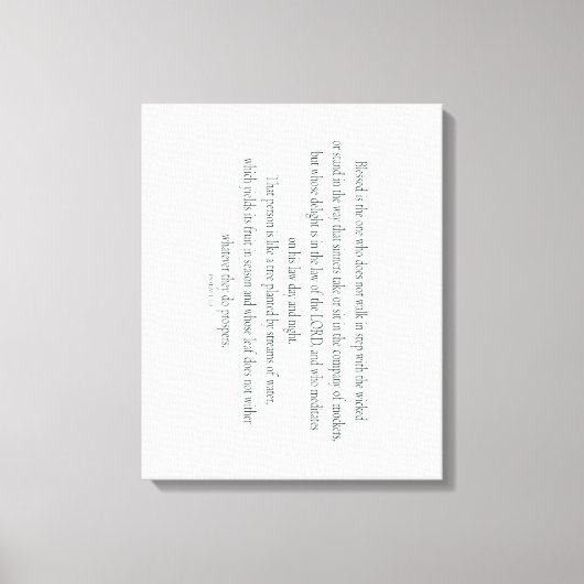 Psalm 1, does not walk in step with the wicked canvas afdruk (Voorkant)