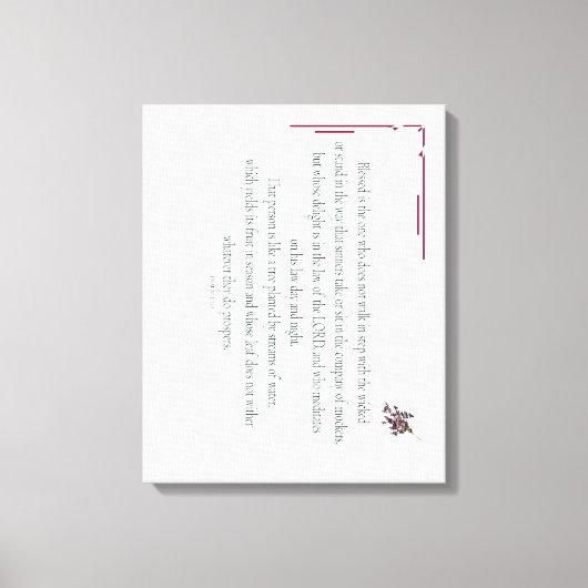 PSALM 1, does not walk in step with the wicked Canvas Afdruk (Voorkant)