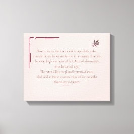 PSALM 1, does not walk in step with the wicked Canvas Afdruk