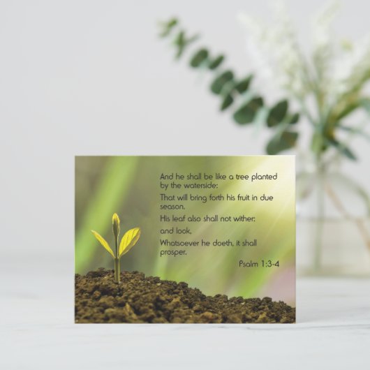 Psalm 1 - En hij zal als een boom zijn .... Briefkaart (Staand voorkant)