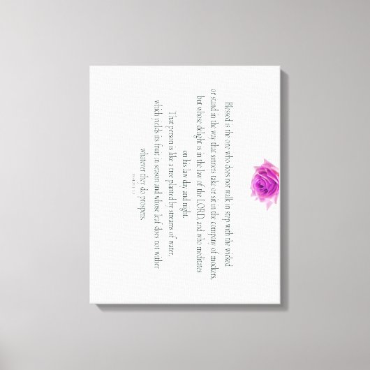 Psalm 1, Flower, Canvas Afdruk (Voorkant)