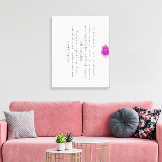 Psalm 1, Flower, Canvas Afdruk (Insitu (Woonkamer))