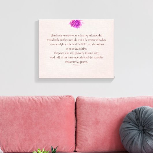 Psalm 1, Flower, Canvas Afdruk (Insitu (Woonkamer))
