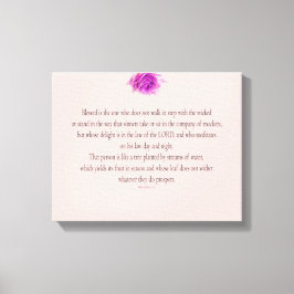 Psalm 1, Flower, Canvas Afdruk