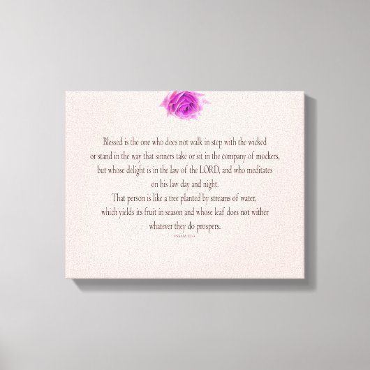 Psalm 1, Flower, Canvas Afdruk (Voorkant)