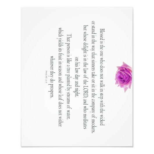 Psalm 1, Flower, Foto Afdruk (Voorkant)