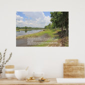 Psalm 1 het Poster van de Manuscript (horizontaal (Keuken)