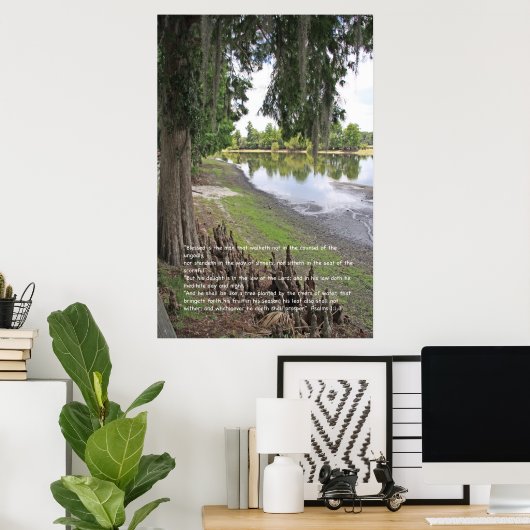 Psalm 1 het Poster van de Manuscript, Versie C (Thuiskantoor)