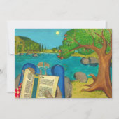 Psalm 1 in Hebreeuwse Bijbel Joodse Christelijke s (Voorkant)