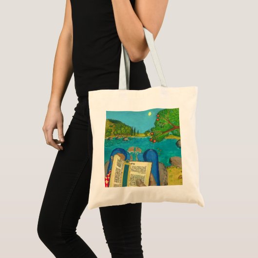Psalm 1 in Hebreeuwse Bijbel Joodse Christelijke s Tote Bag (Voorkant (product))