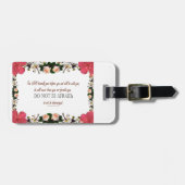 Psalm 1 Kunst - Gezegende Rechtvaardige met Bloemo Bagagelabel (Voorkant horizontaal)