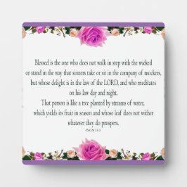 Psalm 1 Kunst - Gezegende Rechtvaardige met Bloemo Fotoplaat