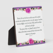 Psalm 1 Kunst - Gezegende Rechtvaardige met Bloemo Fotoplaat (Voorkant)