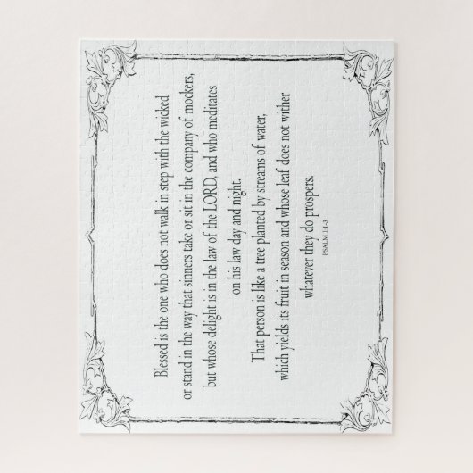 Psalm 1 Kunst - Gezegende Rechtvaardige met Bloemo Legpuzzel (Verticaal)